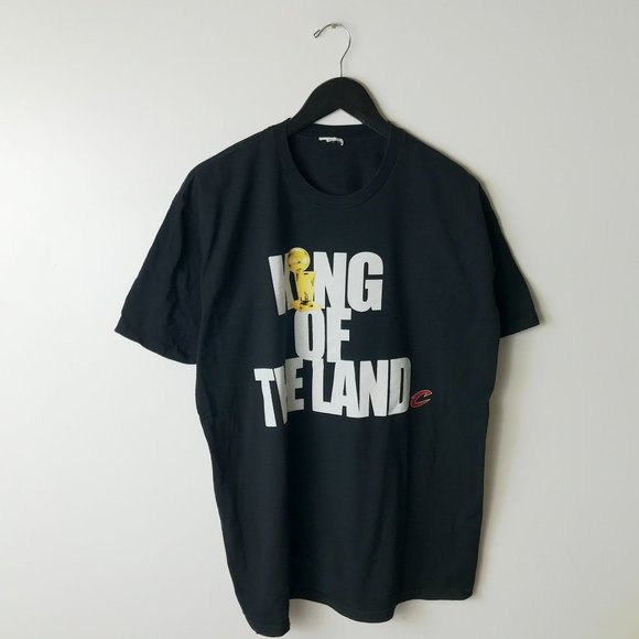 2016 King Of The Land Lebron James T Shirt NBA Cavs Adult Black Basketball Solid - Picture 8 of 11